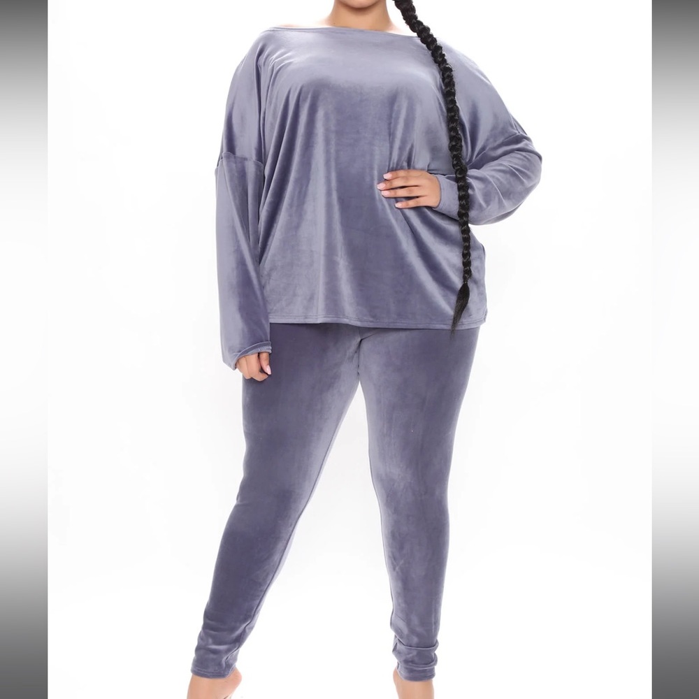 Fashion Nova Soft 2pc Velour Legging set size 3x